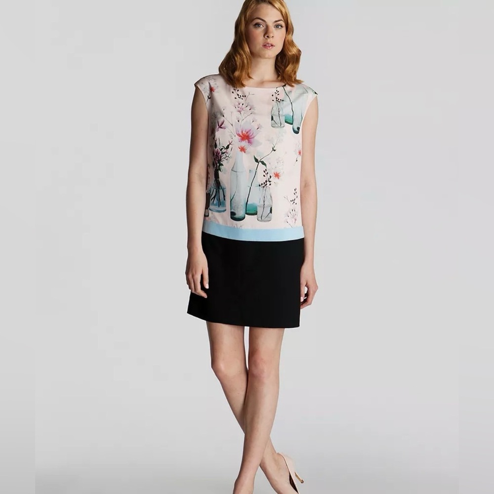 Ted Baker Nama Watercolor Bottle Print Dress
